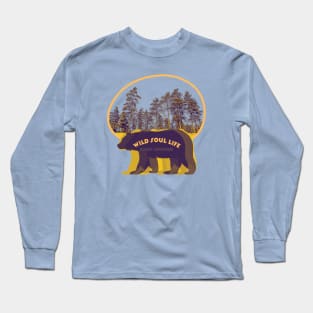 Wild soul life forest in yellow Long Sleeve T-Shirt